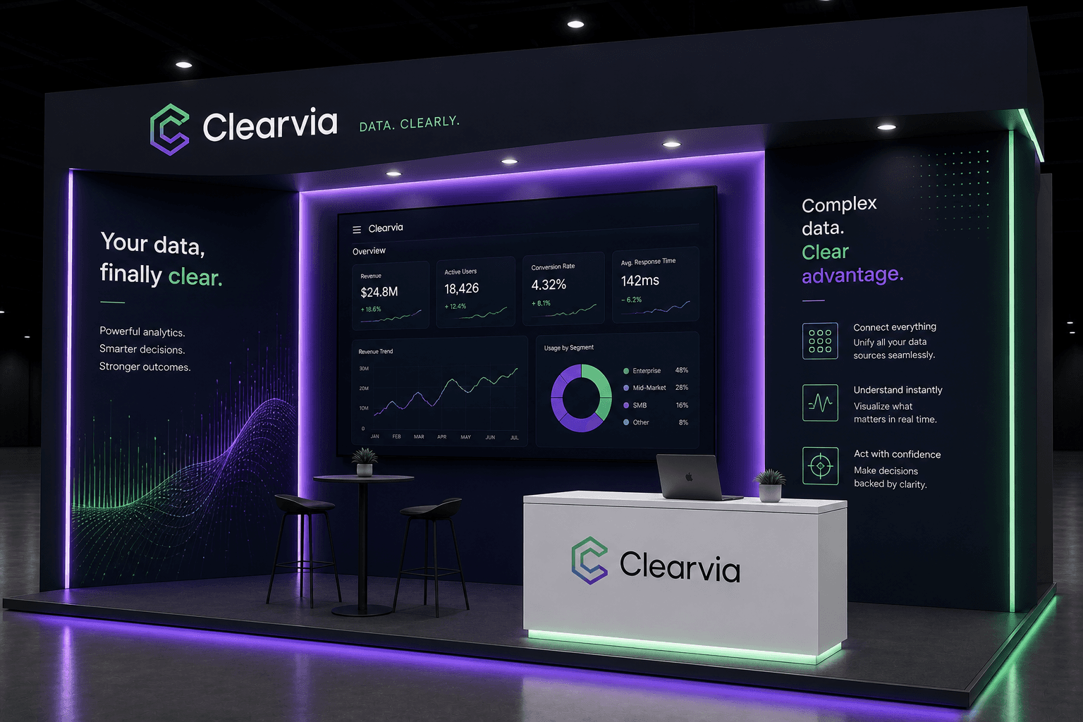 Clearvia 3D booth render