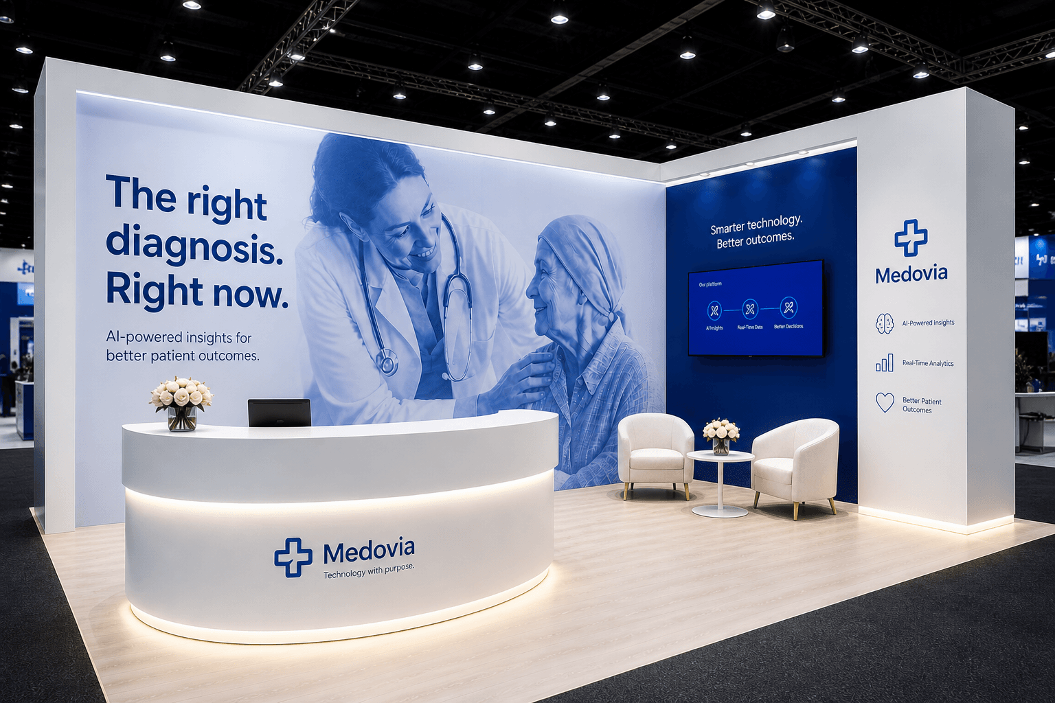 Medovia 3D booth render