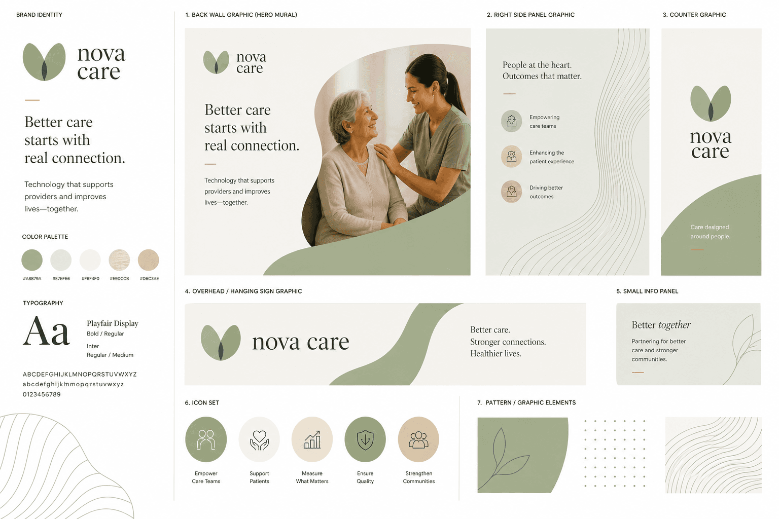 Nova Care brand graphics